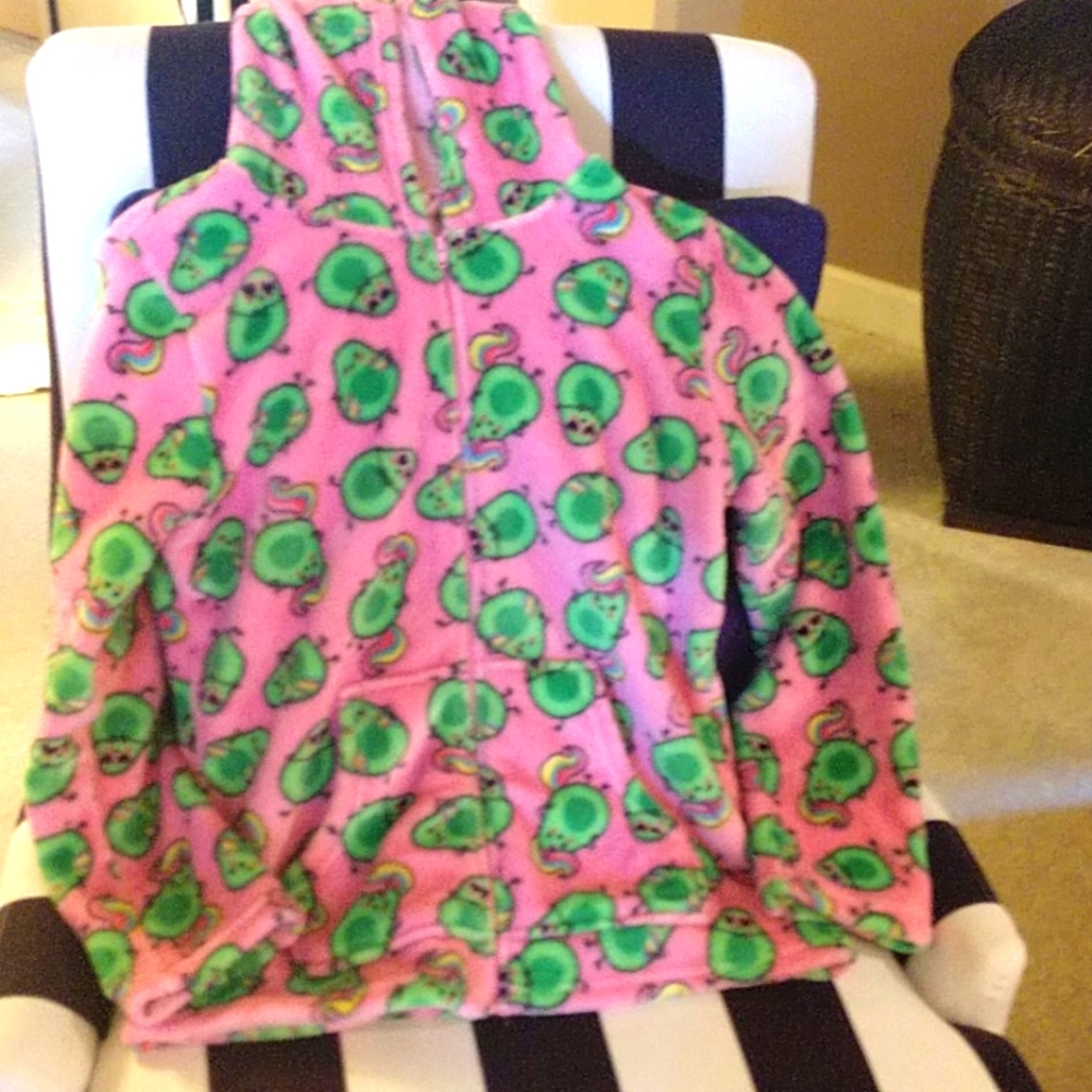 Candy Pink Avacado Hoodie 14/16 pink